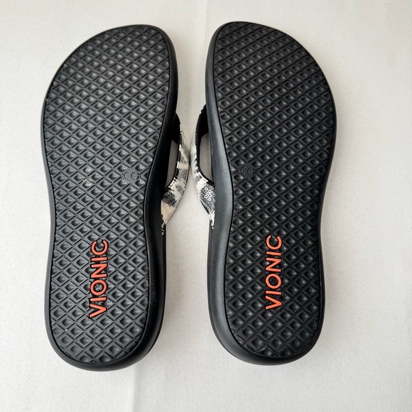 VIONIC Tide II Womens Flip Flops Size 10 Sequins Sandals Thong Slip On Black - Picture 14 of 14